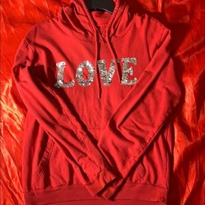 Red “Love” Hoodie